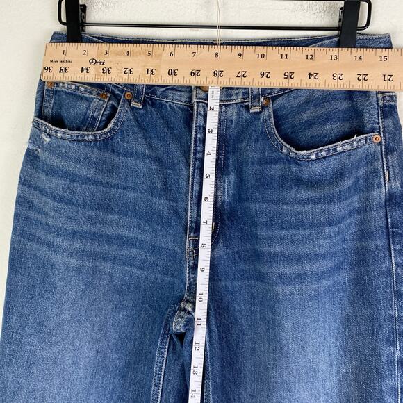 Madewell Low-Slung Baggy Crop Jeans Size 26 Croswell - Picture 14 of 15